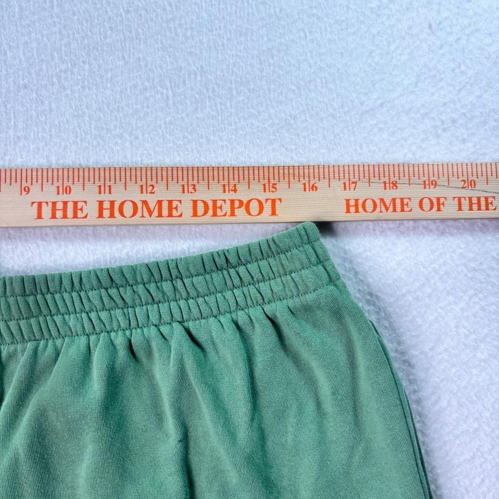 Pink Victoria's Secret Sunflower Smile Sweatpants XXL Green Fleece Joggers - Picture 5 of 5